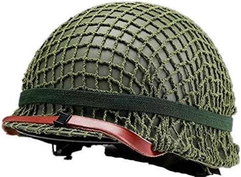 Amazon.com : World War II American M1 Steel Helmet ，World War Military Equipment Replica Helmet ...