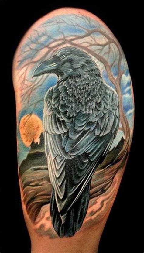 Raven-Tattoos-Raben-Idea-030 Kunst Tattoos, Body Art Tattoos, Sleeve ...