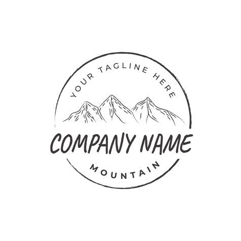 Three Mountains vintage logo design circle symbol template 7980730 Vector Art at Vecteezy