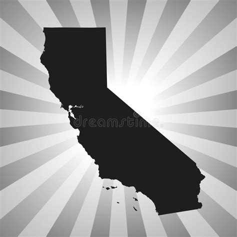 Map of the California stock vector. Illustration of united - 204696712