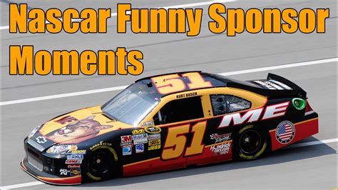 Nascar Funny Sponsor Moments - YouTube