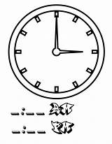 Reloj Para Colorear  Imágenes Dibujar Gratis sketch template