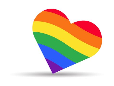 rainbow flag LGBT symbol on heart 533158 Vector Art at Vecteezy