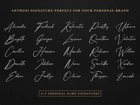 Anthoni Signature Font | Signature font, Signature fonts, Florist brand