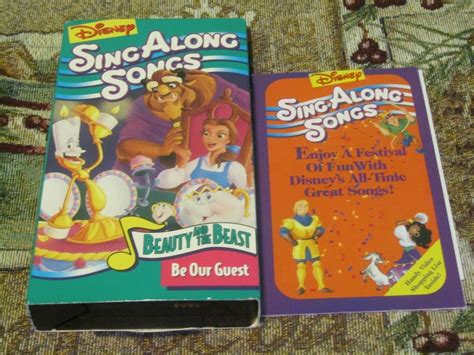 RARE VHS~DISNEY SING ALONG SONGS~BEAUTY AND THE BEAST~BE OUR GUEST~TESTED~VG~HTF | Sing along songs