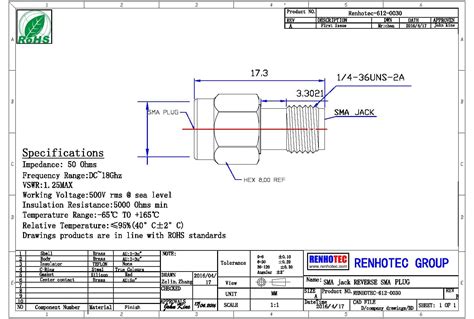 SMA Male to SMA Female Straight Adaptor RF Connector