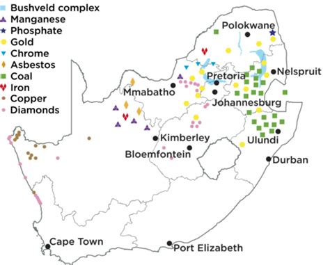 Map Of Mines In South Africa | Map Of Africa