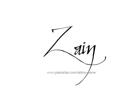 Zain Name Tattoo Designs