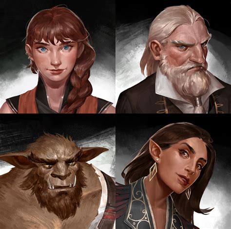 DnD party portraits I did in 2022 | Fantasy artwork, Portrait, Sci fi