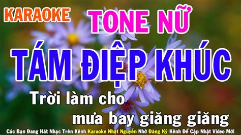 Tám Điệp Khúc Karaoke Tone Nữ Nhạc Sống - Phối Mới Dễ Hát - Nhật Nguyễn ...