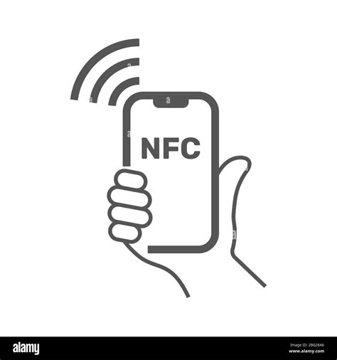 NFC illustration. Mobile payment. NFC smart phone concept flat icon ...