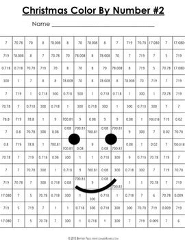 Christmas Activities: 5th Grade Christmas Math {Christmas Color by Number}