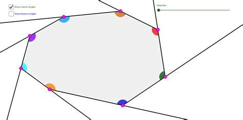 Octagon Interior & Exterior Angle Sum Theorems – GeoGebra