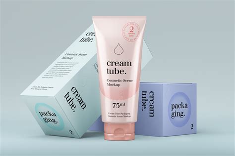 Cosmetic Psd Cream Tube Mockup Vol2 | Psd Mock Up Templates | Pixeden