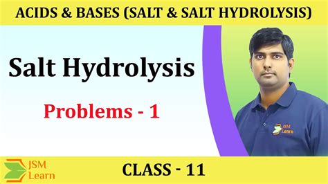 Salt Hydrolysis Problems-1(Acids and Bases) - YouTube