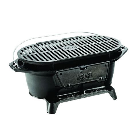 Lodge L410 Hibachi Style Cast Iron Sportsmans Grill