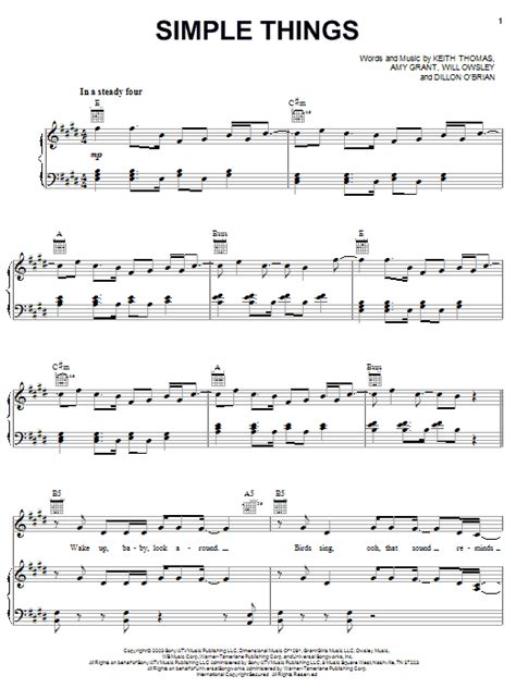 Simple Things | Sheet Music Direct