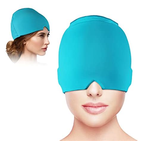 Headache Relief Hat, Ice Cap for Migraines Tension Sinus Headache Relief, Snugly Fit for Head ...