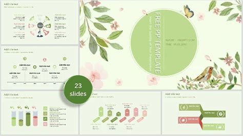 Fresh Flowers and Birds Business PowerPoint Templates & Google Slides