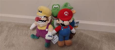 Plush Mario, Luigi, Wario, and Yoshi by JoeyHensonStudios on DeviantArt