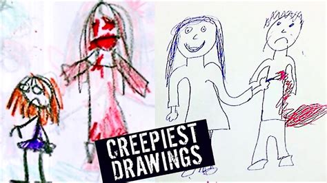 5 CREEPIEST KIDS DRAWINGS - YouTube