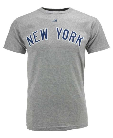 Majestic Men'S New York Yankees Wordmark T-Shirt in Gray for Men | Lyst