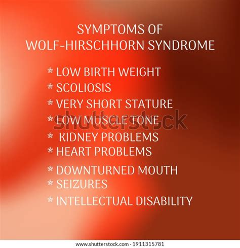 2 Symptoms Wolf Hirschhorn Syndrome Images, Stock Photos & Vectors ...