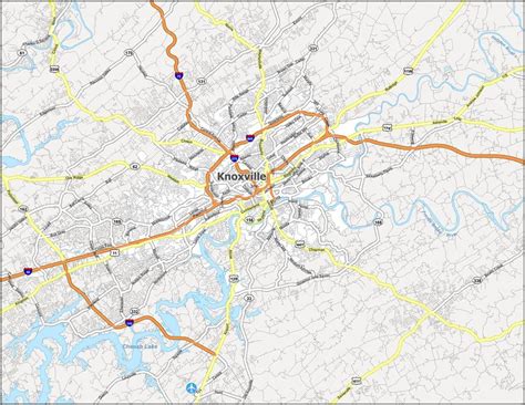 Map of Knoxville, Tennessee - GIS Geography