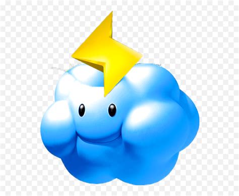 Lightning Clipart Thundercloud - Mario Kart Thunder Cloud Emoji,Thunder ...