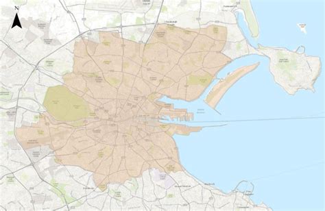 Map of the Dublin City Council Administrative Area (Shaded Area) | Download Scientific Diagram