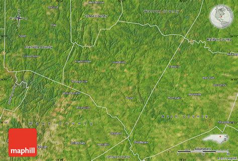 Satellite Map of Franklin County