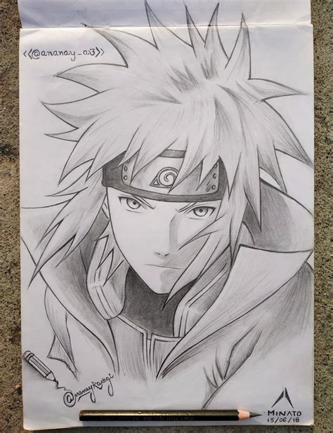 Minato Namikaze. 🍃 my last summer drawing . : Naruto Kakashi Drawing, Naruto Sketch Drawing ...