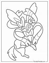 Pokemon Coloring Pages Eevee Evolutions Sylveon sketch template