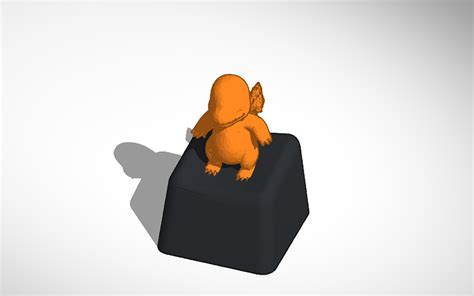 3D design Pokémon Charmander 1 v1 MX Cherry Keycap - Tinkercad