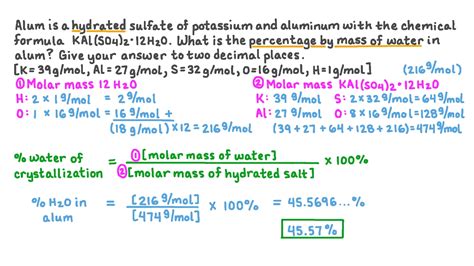 Molar Mass Of Water