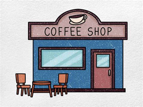 How to Draw a Coffee Shop - HelloArtsy