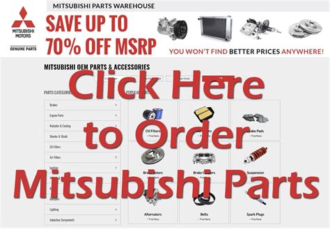 Mitsubishi Outlander Parts Wholesale Dealer | Genuine Original ...