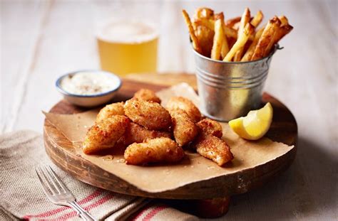 Scampi with salt and vinegar chips | Tesco Real Food | Recipe | Tesco real food, Pub food, Food