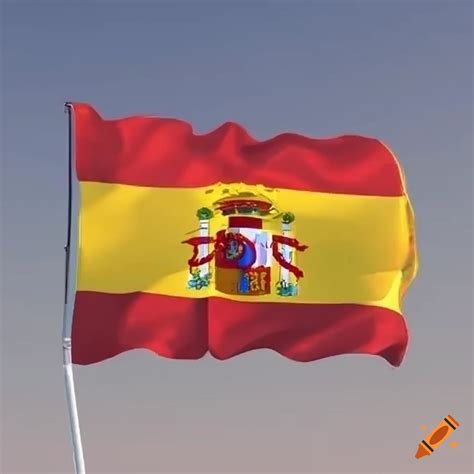 Spanish flag waving