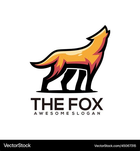 Fox logo design Royalty Free Vector Image - VectorStock