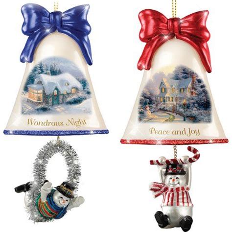 Christmas Ornaments: Thomas Kinkade Ringing In The Holidays Ornament Set: Set 6 by The Bradford ...