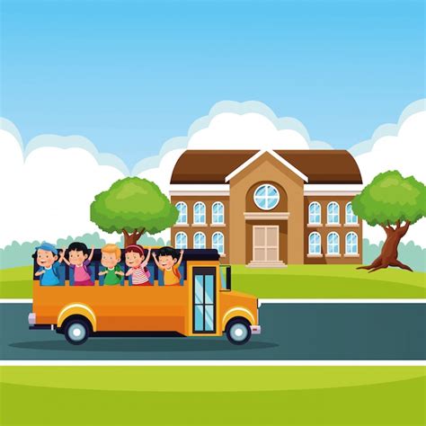 Free Vector | Back to school kids cartoon