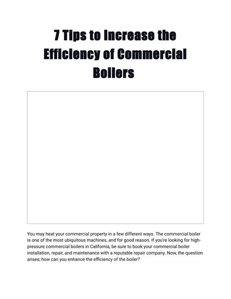 7 Tips to Increase the Efficiency of Commercial Boilers by Mckenna Boiler - Issuu