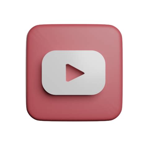 Youtube, logo, 3d Pictogram in Social Media Logo