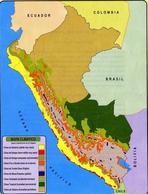 Mapa-climatico-de-Peru | Map, World map, World