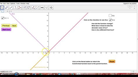 Transformations of functions in Geogebra - YouTube