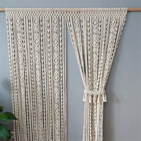 Handmade Macrame Curtain for Window Macrame Curtain for Dor - Etsy