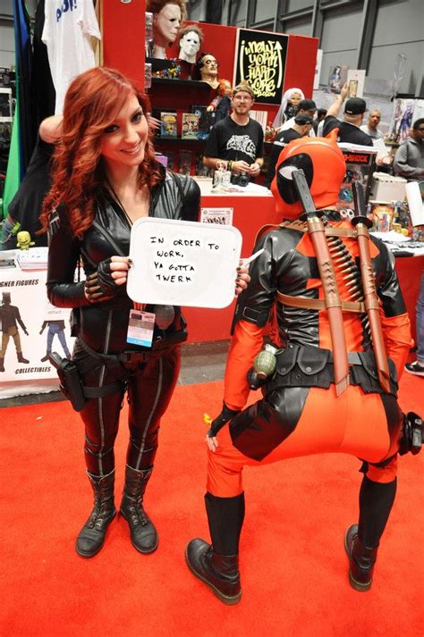 Black Widow and Deadpool (Marvel) | Deadpool cosplay, Amazing cosplay ...