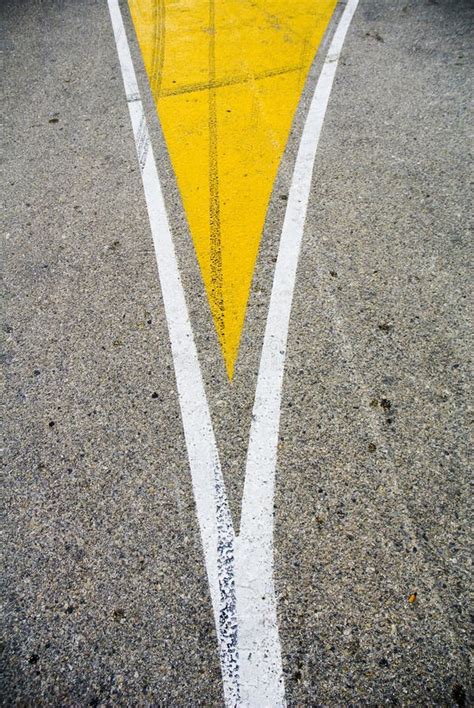 Split road sign stock photo. Image of warning, direction - 6805392