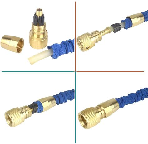 Set of Brass Garden Xhose Expanding Hose Joint Male Pipe Adaptor Repair ...
